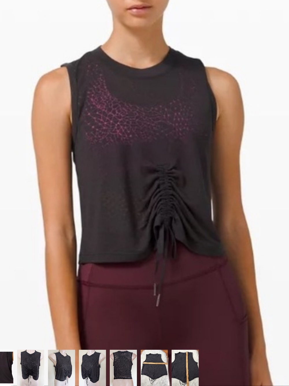 NWT Lululemon Cinch Me Up Front Tank *Veil, Size 4